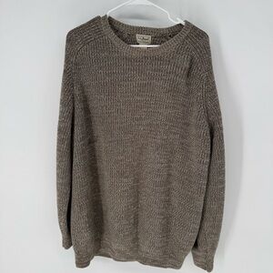 L.L. Bean vintage 100% cotton cabincore Brown Sweater X-large